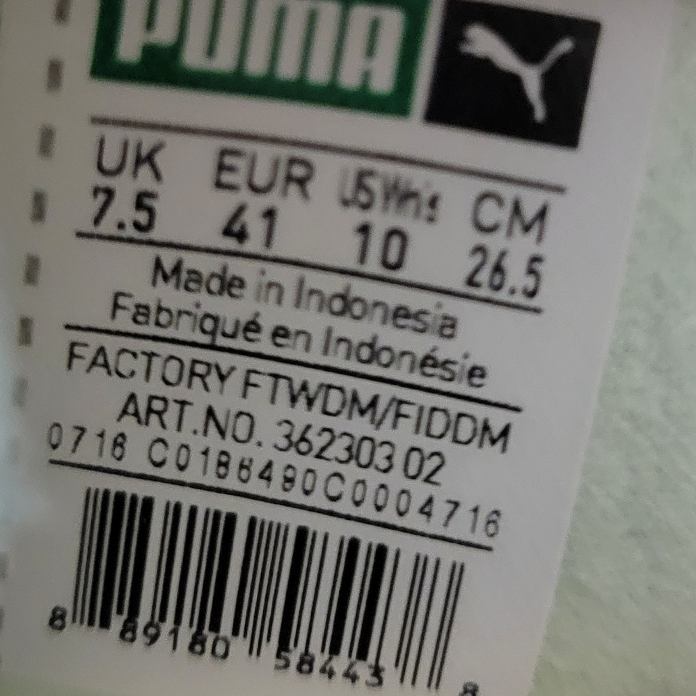 Puma Suede Classic Mono "Peppermint Green" (2018) W10/M8.5 NEW W/OG BOX - Picture 10 of 11